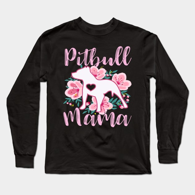 Pitbull mama Long Sleeve T-Shirt by PrettyPittieShop